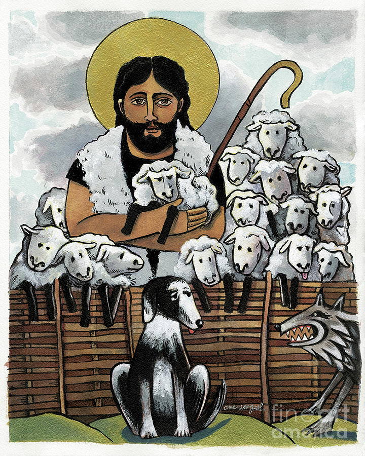 The Good Shepherd - MMGOH Painting by Br Mickey McGrath OSFS