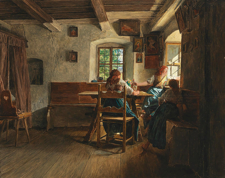 The Goodbye Painting by Ferdinand Georg Waldmuller