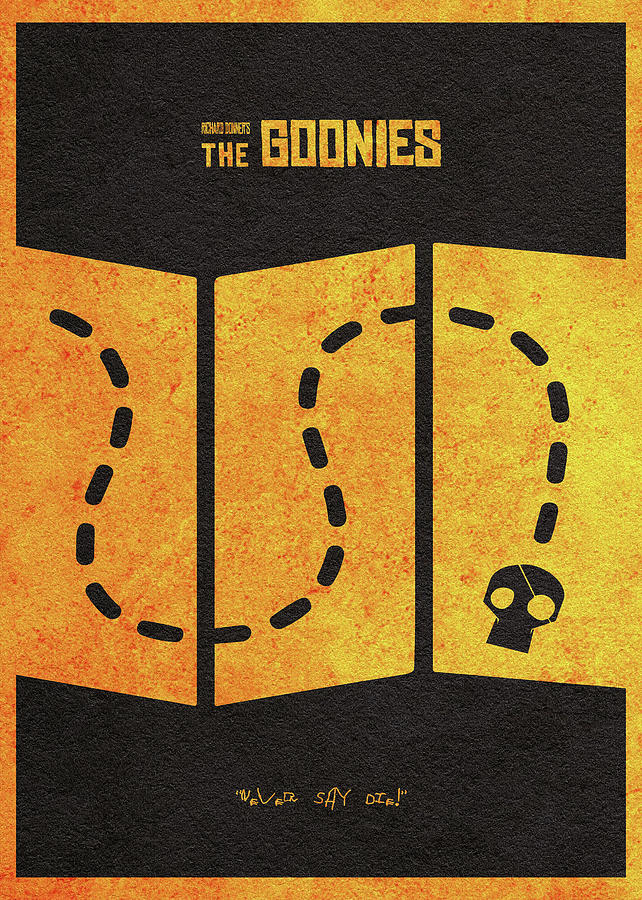 The Goonies Digital Art - The Goonies Alternative Minimalist Movie Poster by Inspirowl Design