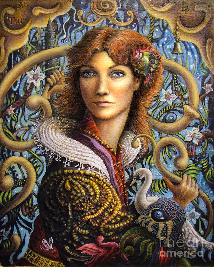 The Goose Girl in the Garden of Stars Painting by Tighe O'DonoghueRoss ...