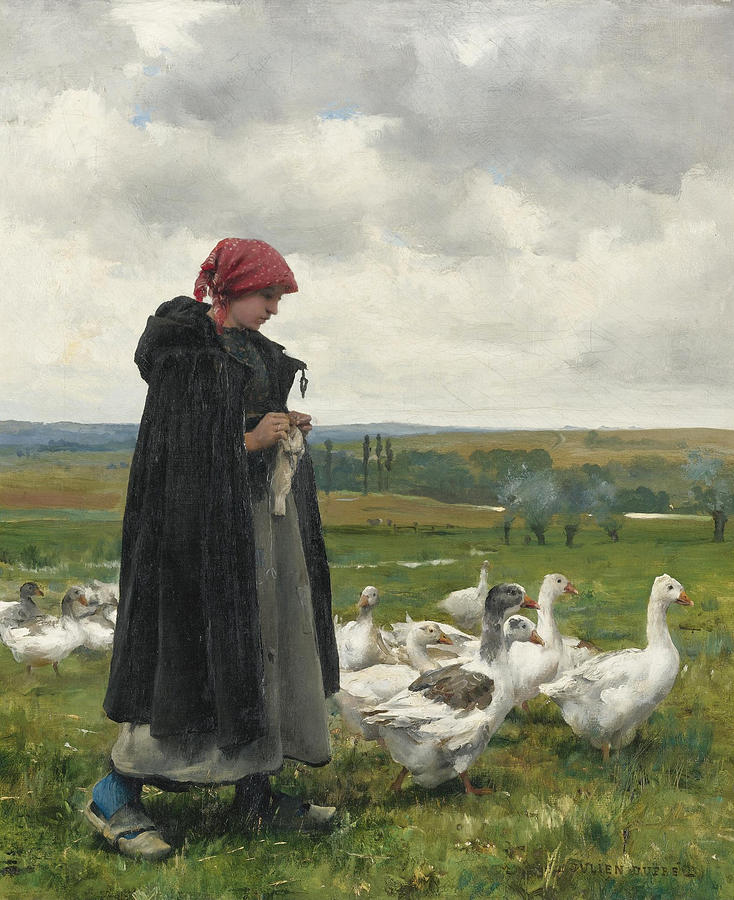 The Goose Girl Painting by Julien Dupre