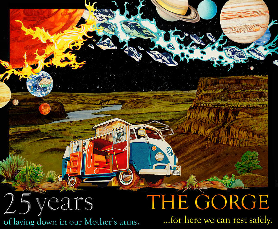 The Gorge-One Sweet World Drawing by Joshua Morton