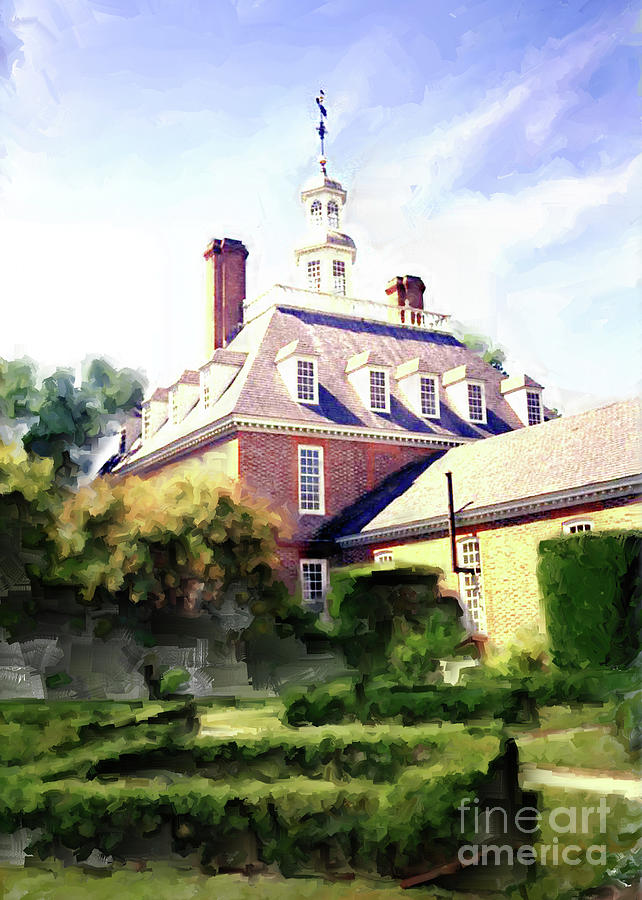 Landscape Painting - The Governors Mansion by Two Hivelys