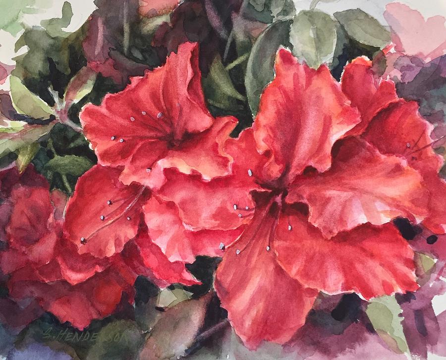 Red Painting - The Grace of Red by Shelley Henderson