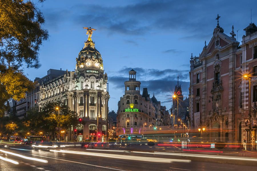 The Gran Via Madrid Spain Photograph by Ayhan Altun - Fine Art America