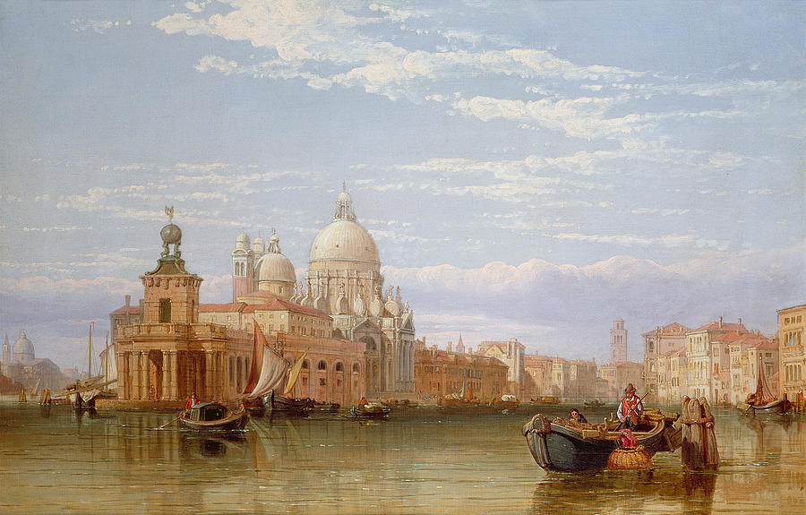 Boat Painting - The Grand Canal - Venice by George Clarkson Stanfield