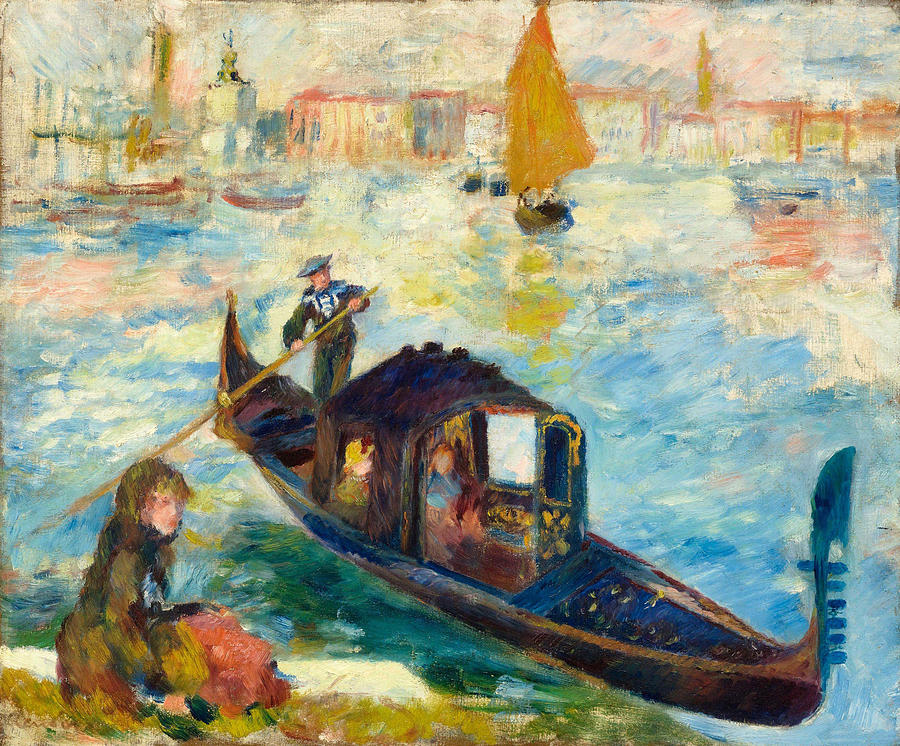 The Grand Canal. Venice. Gondola Painting by Pierre-Auguste Renoir