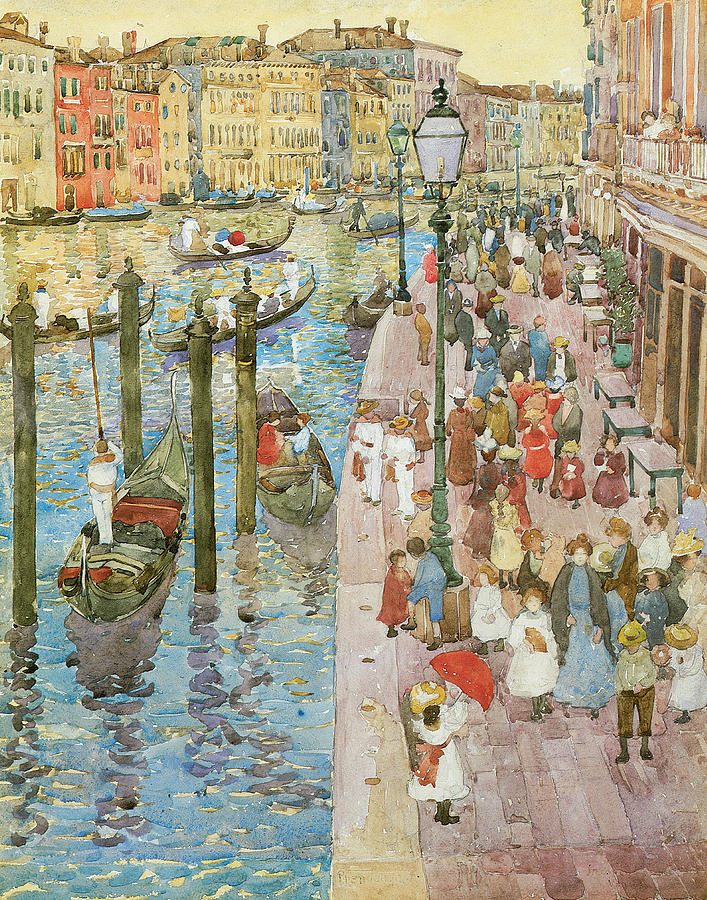 Maurice Prendergast Painting - The Grand Canal Venice by Maurice Prendergast