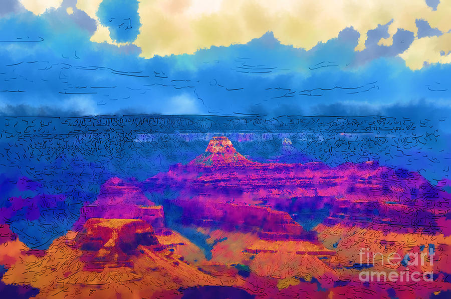 Nature Digital Art - The Grand Canyon Alive In Color by Kirt Tisdale