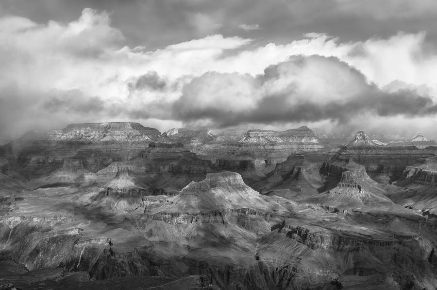 The Grand Canyon BW 2 Photograph by Jonathan Nguyen
