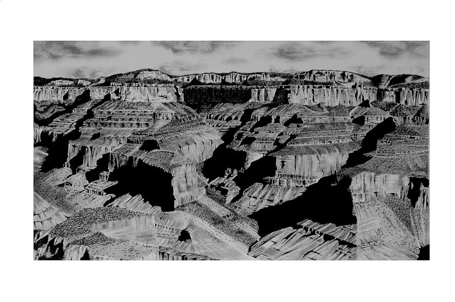 The Grand Canyon Drawing by John Bowman  Pixels