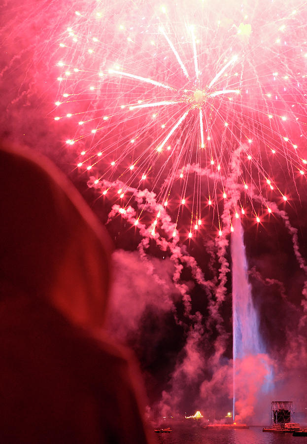 The Grand Fireworks of Geneva Photograph by Sebastien Kempter Fine