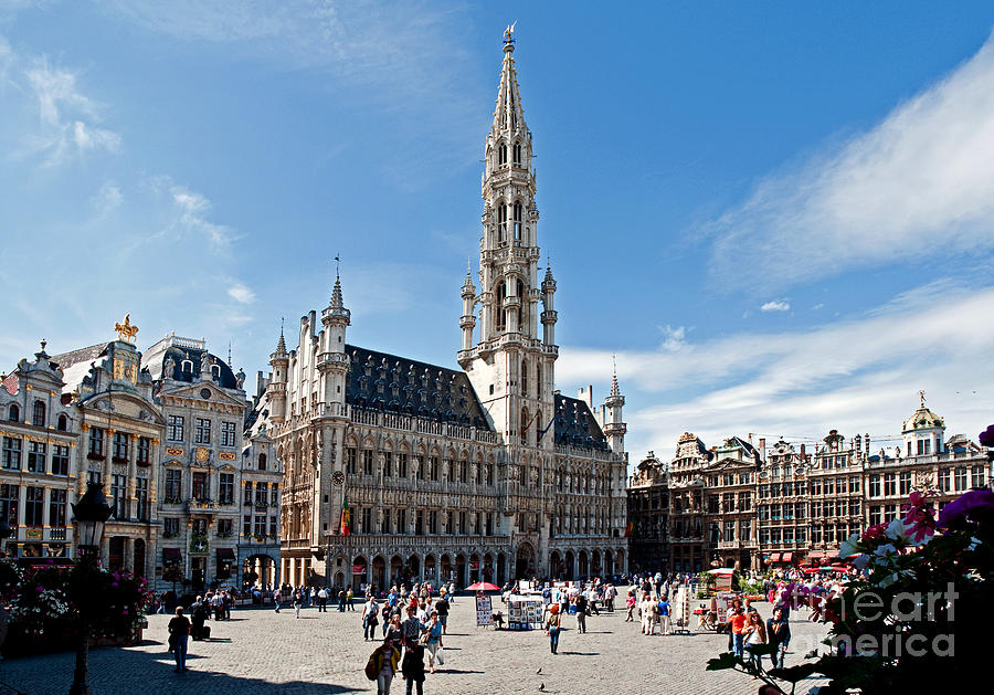 Architecture Photograph - The Grand Place by Jim Chamberlain