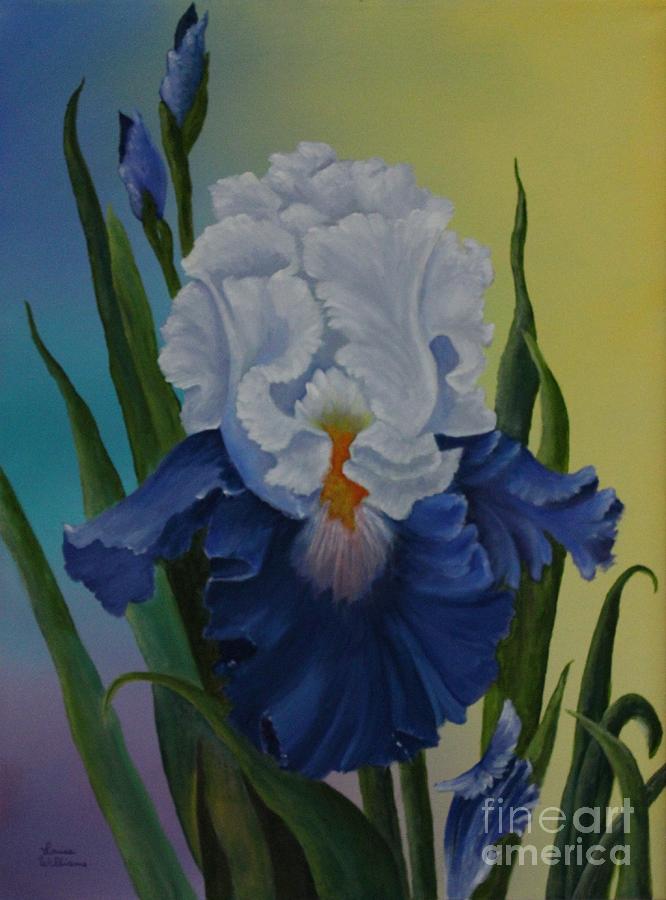 Iris Painting - The Grand Tennesee Iris by Louise Williams