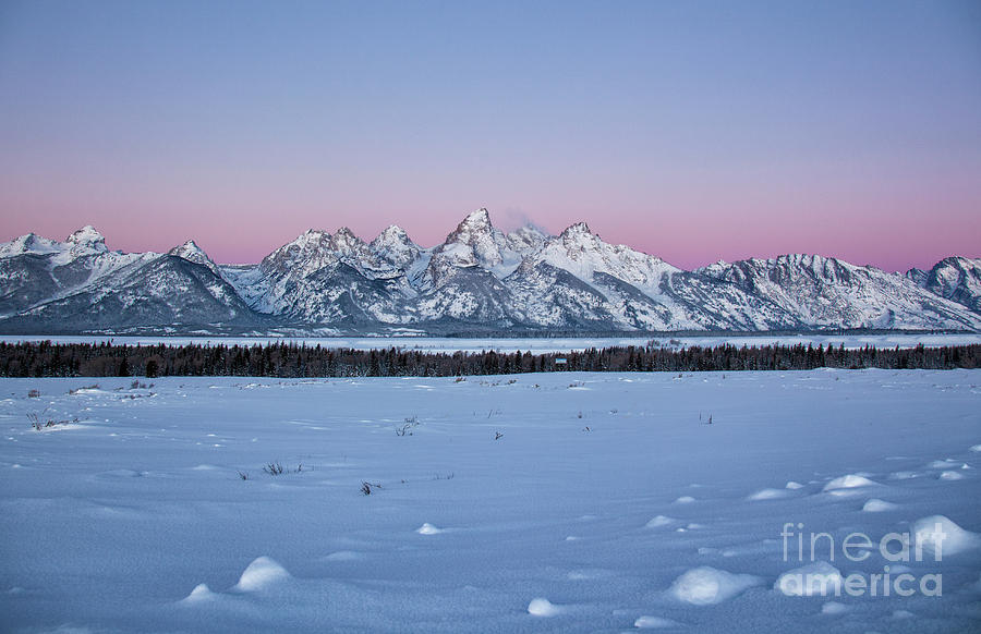 The Grand Tetons on a Cold Morning Photograph by Bret Barton