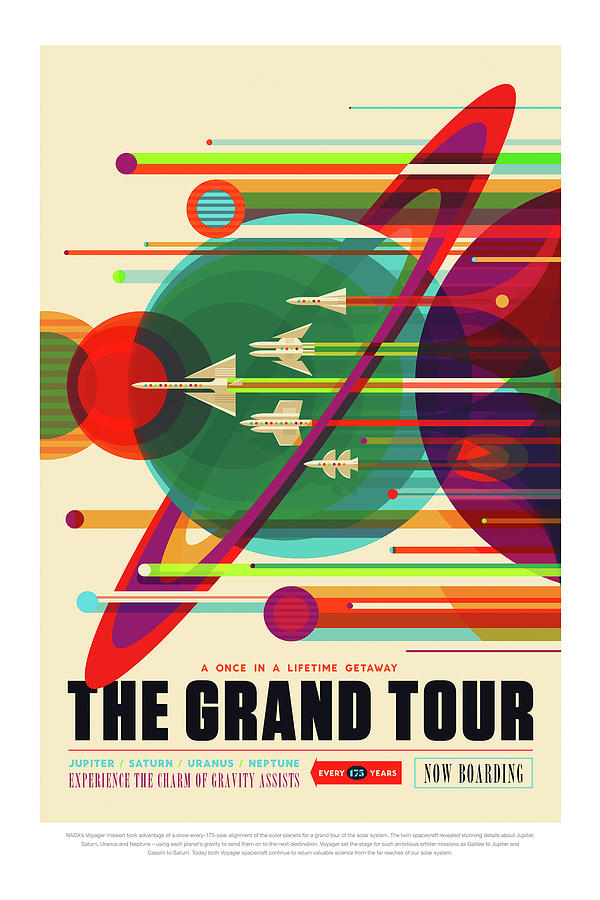 The Grand Tour - NASA Vintage Poster Photograph by Mark Kiver