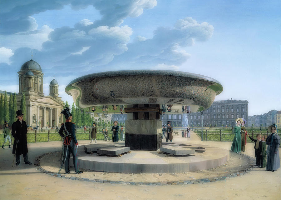 The Granite Bowl In The Berlin Lustgarten Painting by Mountain Dreams