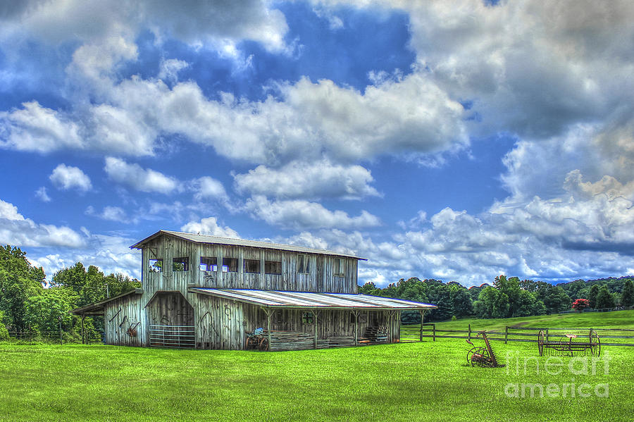 Tree Photograph - The Gray Barn 2 Prospect Community Morgan County GA by Reid Callaway