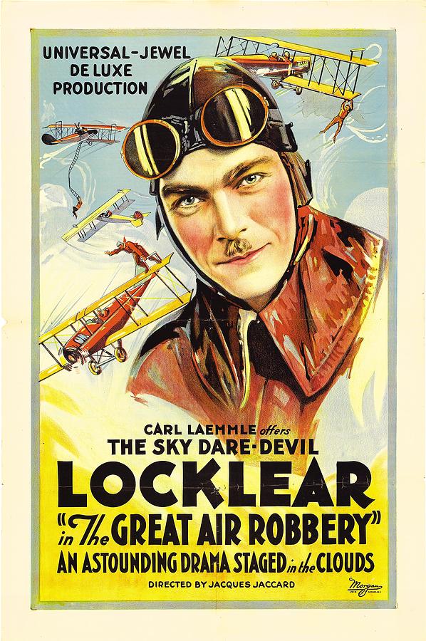 Movie Drawing - The Great Air Robbery 1919 by Mountain Dreams