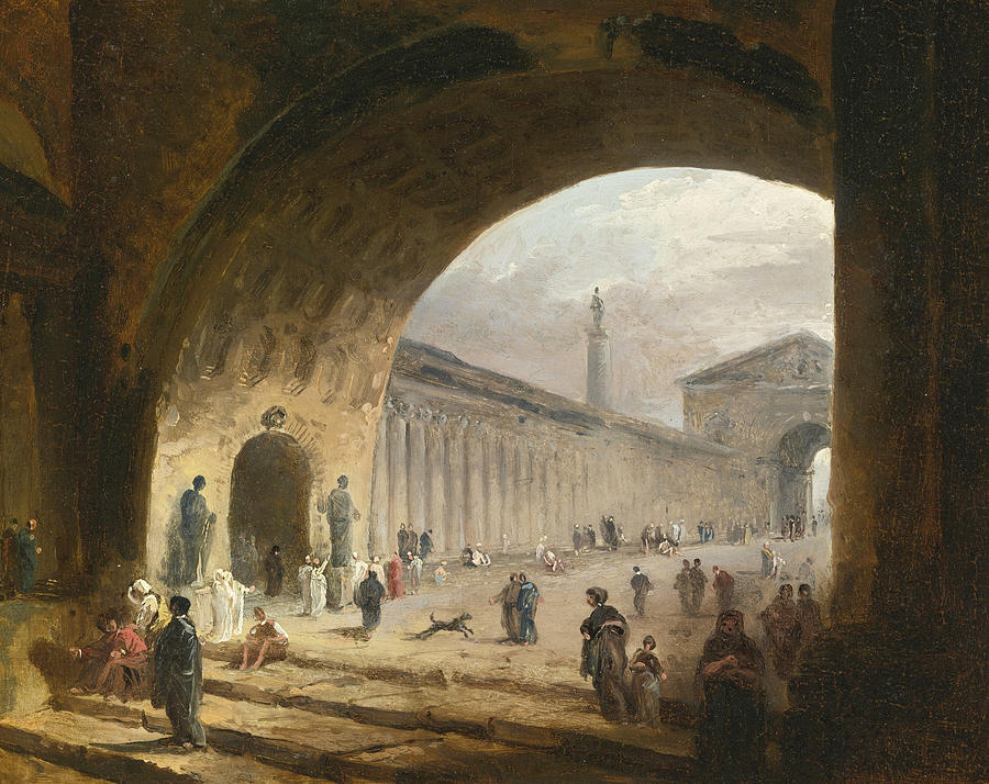 The Great Archway Painting by Hubert Robert