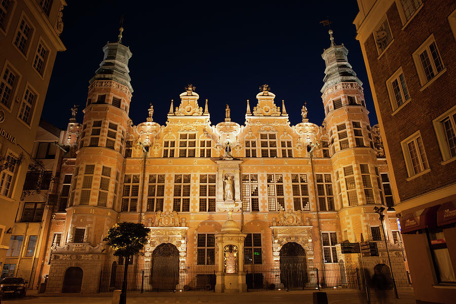 The Great Armoury in Gdansk at Night Photograph by Artur Bogacki
