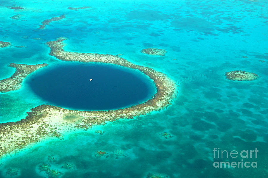 The Great Blue Hole Photograph by Richard Gibb