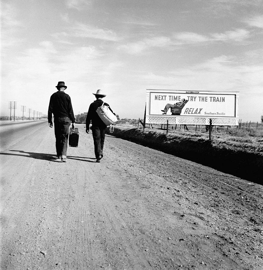 Dorothea Lange Photograph - The Great Depression. Toward Los by Everett