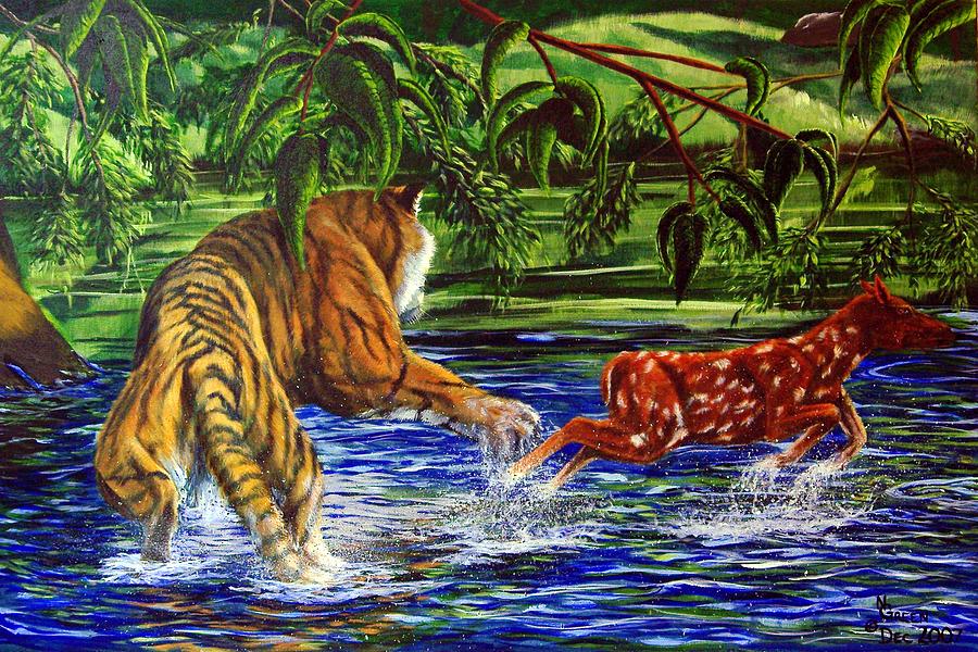 Wildlife Painting - The Great Escape by Natalie Green