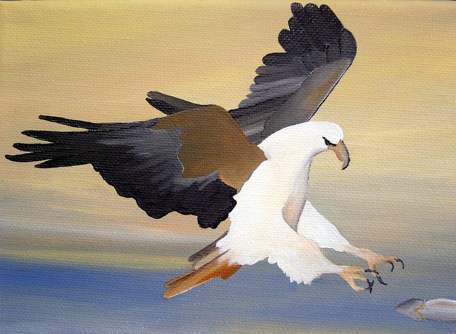 Eagle Painting - The Great Feast  by Una  Miller