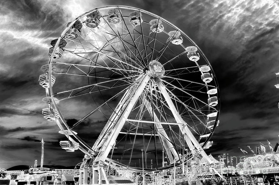 Black And White Photograph - The Great Ferris Wheel by David Lee Thompson