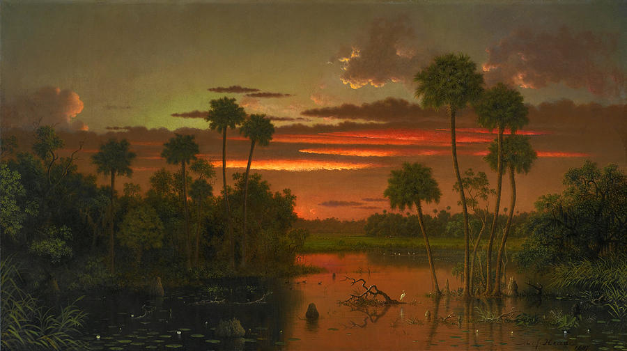 The Great Florida Sunset Painting by Martin Johnson Heade