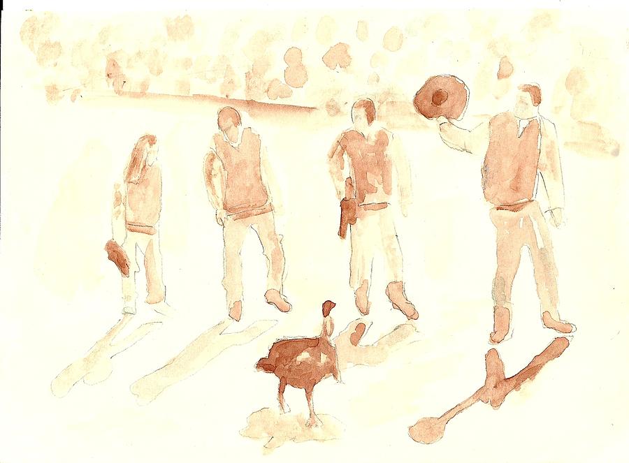 Turkey Painting - The Great Gobbler Gallop by Matt Gaudian