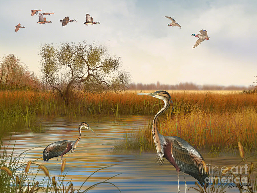 The Great Marsh-JP2860 Painting by Jean Plout
