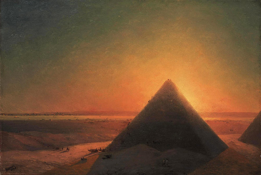 The Great Pyramid at Giza Painting by Ivan Konstantinovich Aivazovsky