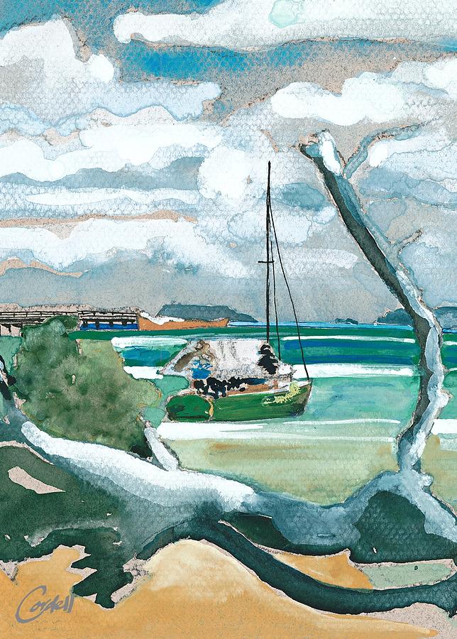 The Great Sandy Strait, Fraser Island Painting by Joan Cordell