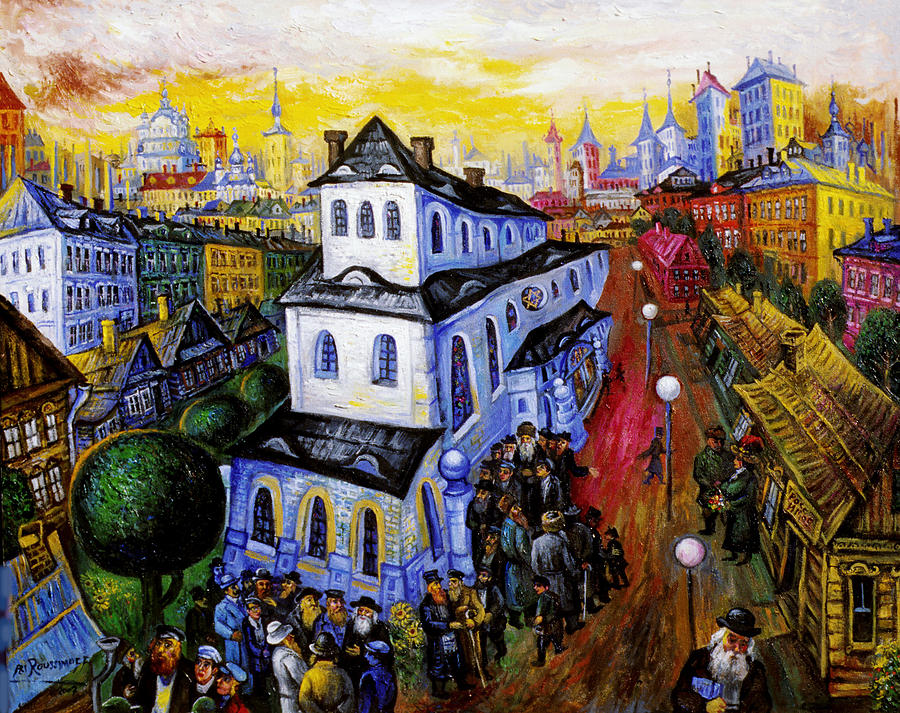 The Great Synagogue Painting by Ari Roussimoff