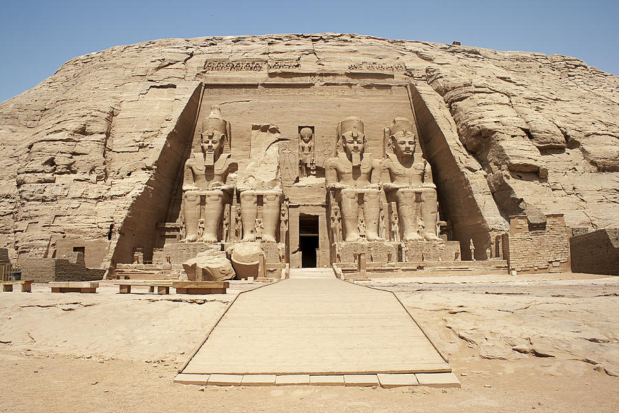 Architecture Photograph - The Great Temple, Abu Simbel , Egypt by David Henderson