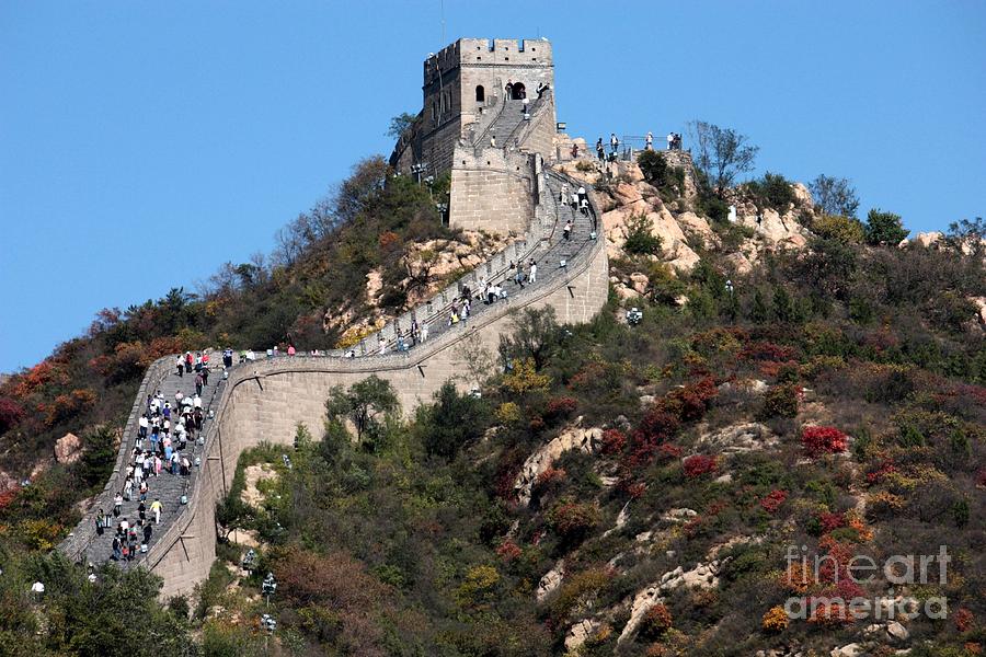 Architecture Photograph - The Great Wall Mountaintop by Carol Groenen