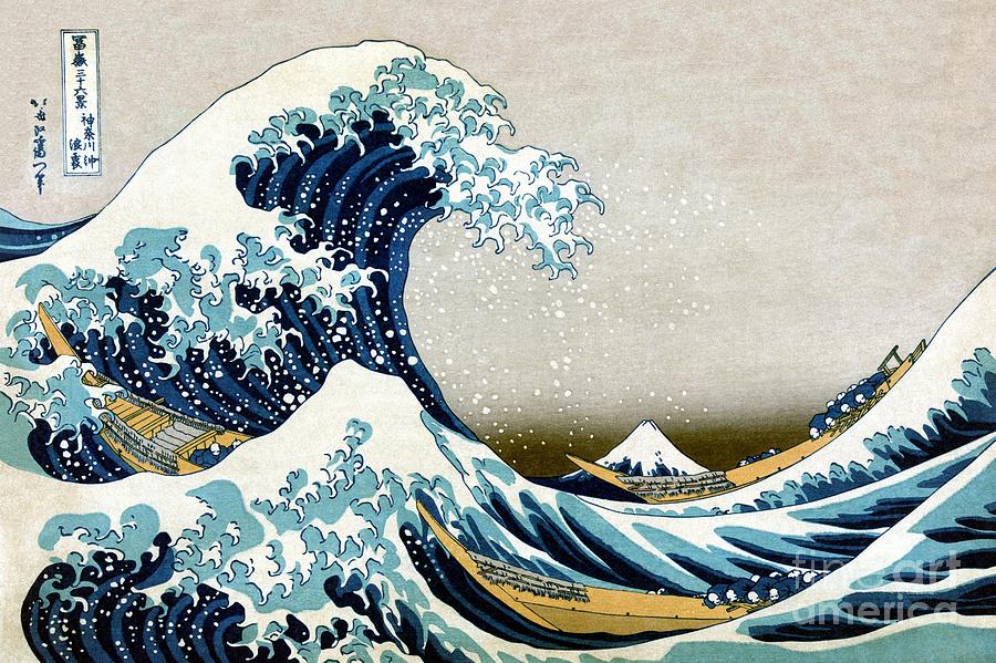 The Great Wave off Kanagawa Digital Art by Heidi De Leeuw