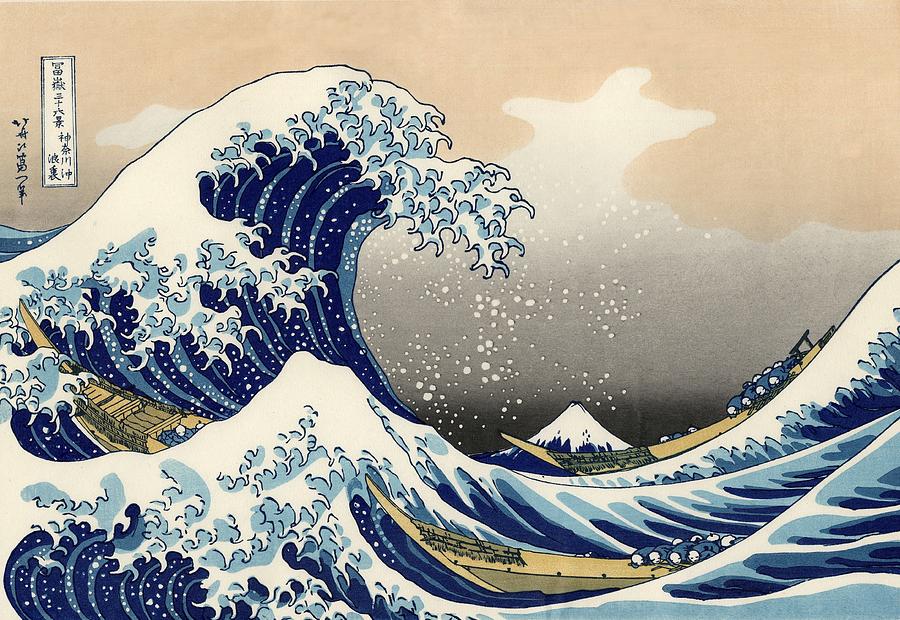 Wave Photograph - The Great Wave Off Kanagawa by Katsushika Hokusai