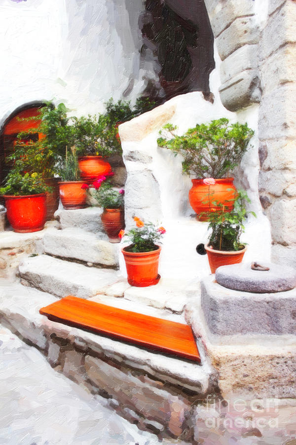 The Greek Garden Seat Digital Art by Donna L Munro