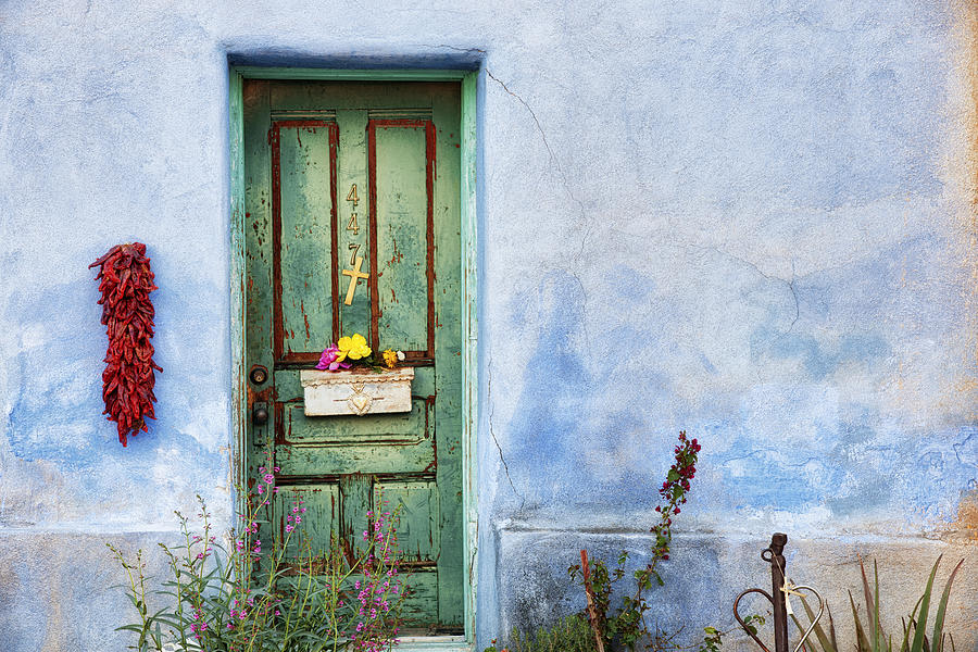 The green door in Tucson's Historic Barrio District. Photograph by ...