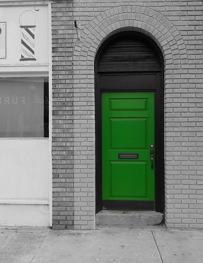 The Green Door Photograph by Rodney Lee Williams