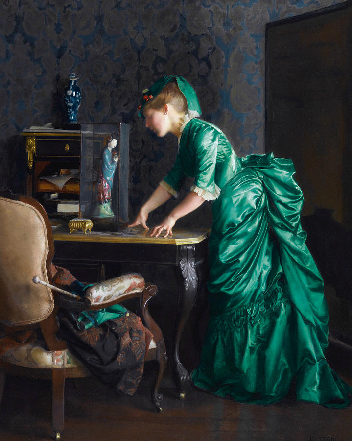 The Green Dress Painting by William McGregor Paxton