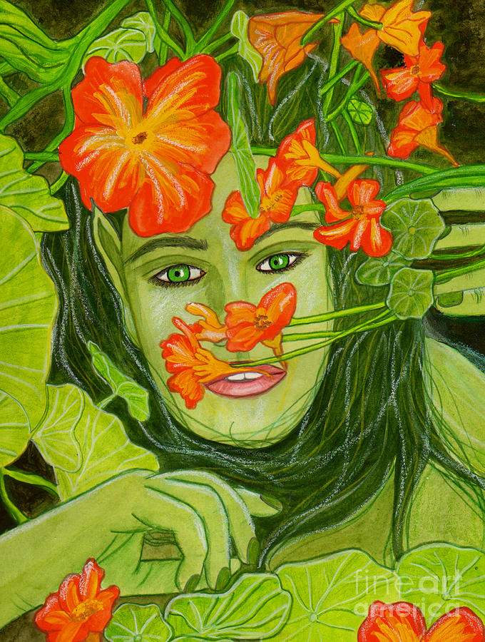Fairy Painting - The Green Fairy by Carol Ochs
