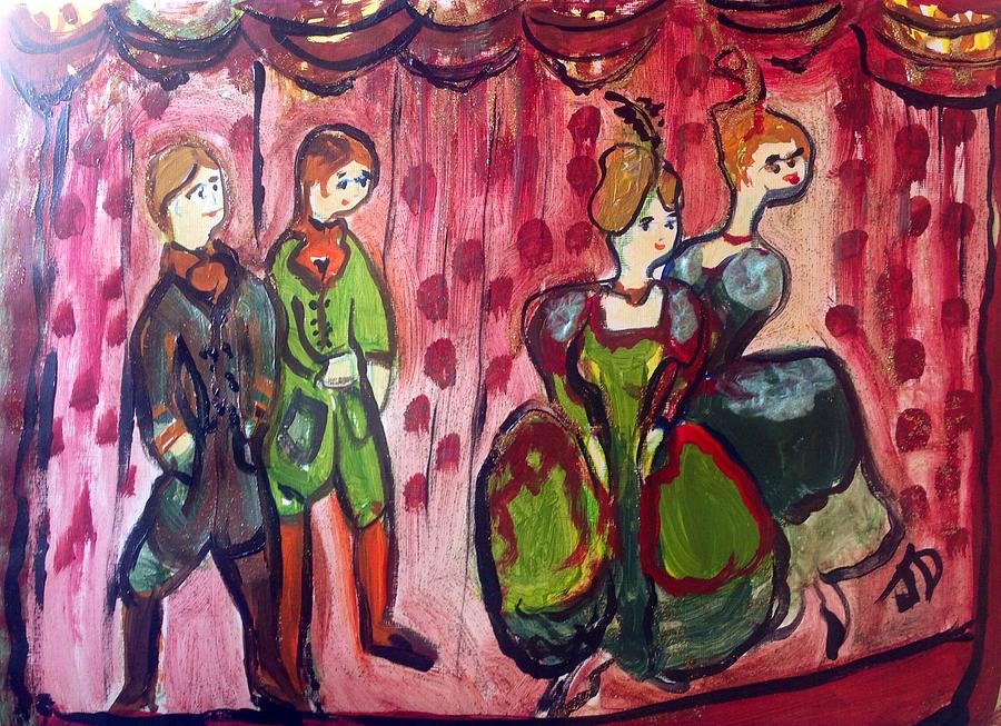 The Green gavotte  Painting by Judith Desrosiers