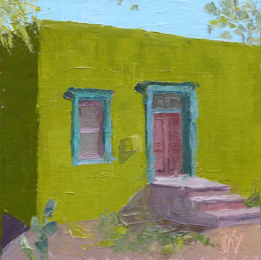 The Green House Painting by Susan Woodward