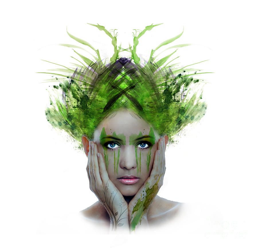 The Green Lady Digital Art by Kim Slater - Fine Art America