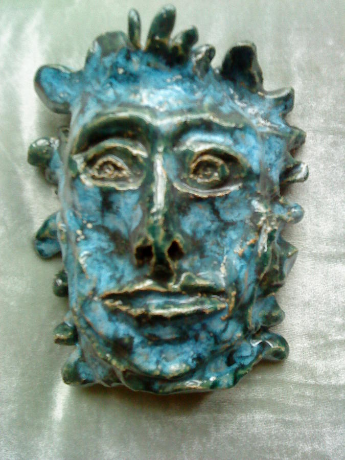 The Green Man Ceramic Art by Paula Maybery