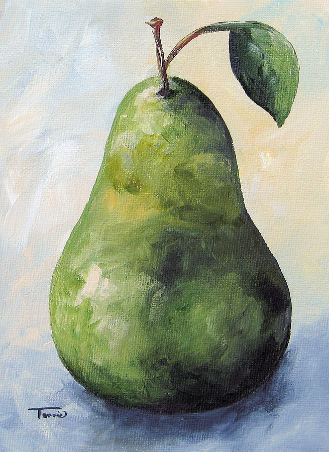 The Green Pear  Painting by Torrie Smiley